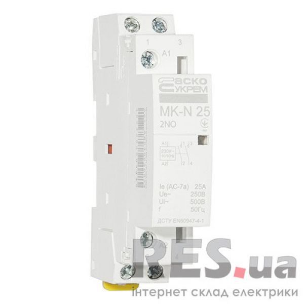 Контактор модульный на Din-рейку МК-N 2Р 220В 25А АскоУкрем Киев - изображение 1