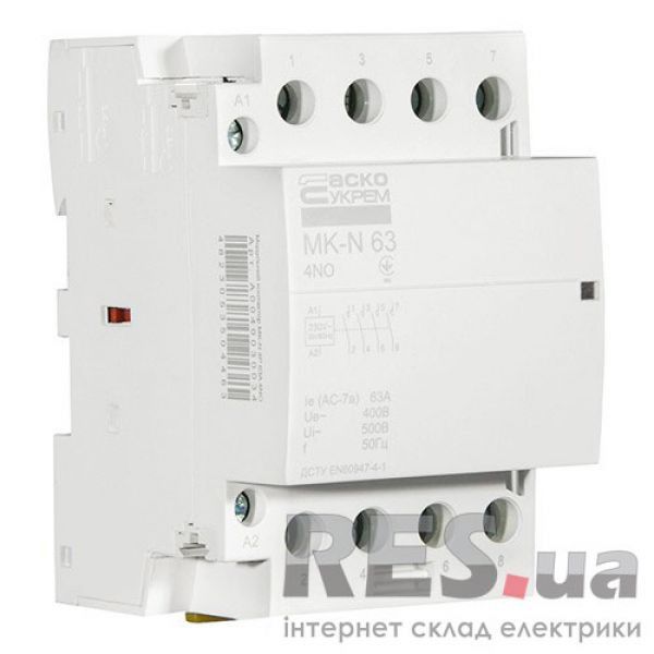Контактор модульный на Din-рейку МК-N 4Р 220В 63А АскоУкрем Киев - изображение 1