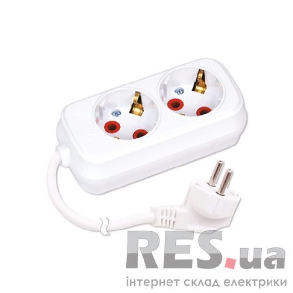 Сетевой удлинитель Horoz Electric 2 розетки с заземлением, 2 м (200-202-201) Киев - изображение 1