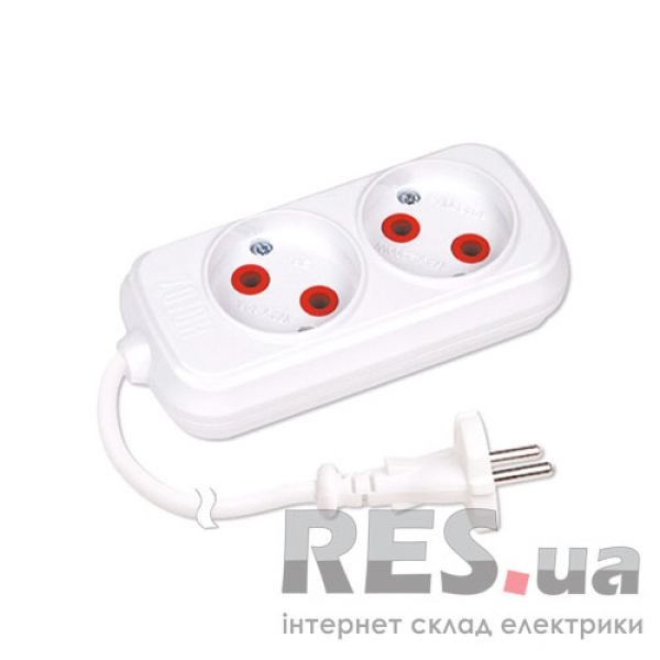 Сетевой удлинитель Horoz Electric 2 розетки без заземления 3 м (200-203-203) Киев - изображение 1