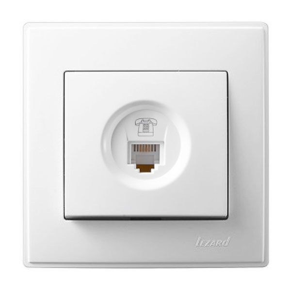 Телефонная розетка Lezard LESYA RJ11 4 контакта Белая (705-0202-137) Київ - изображение 1