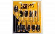 Набор отверток STANLEY "ESSENTIAL", 10 штук: PH0 x 50 мм, PH1 x 75 мм, PH2 x 100 мм, PZ1 x 100 мм, P Кременчуг