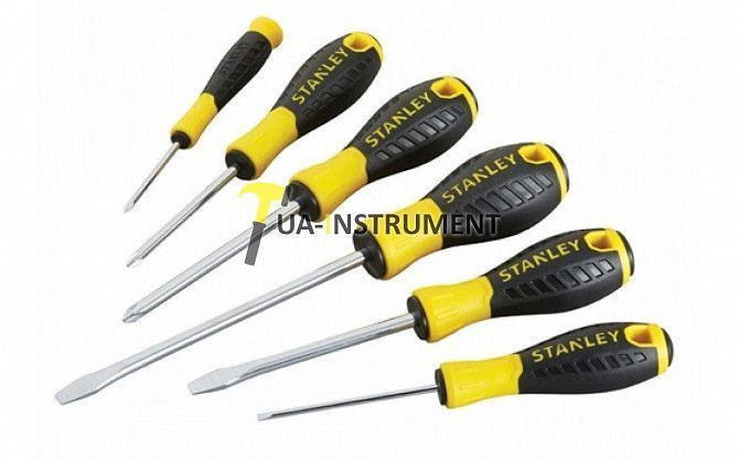 Набор отверток STANLEY "ESSENTIAL", 6 штук, PH0 x 50mm, PH1 x 75мм, PH2 x 100мм, Sl: 5.5 x 100 мм, 3 Кременчуг - изображение 1