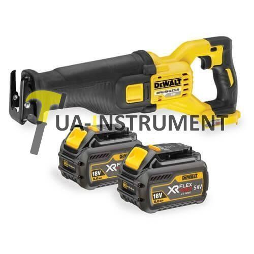 Пила сабельная аккумуляторная DeWALT, XR FLEXVOLT,54 В,Li-lon, 2 аккум., вес: 2,18 кг, чемодан., шт Кременчуг - изображение 1
