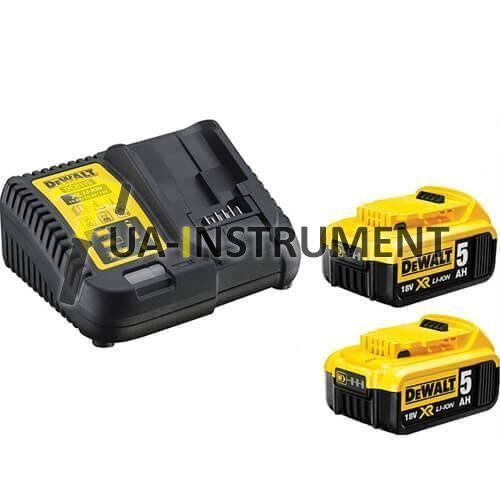 Устройство зарядное DeWALT 10,8, 14.4, 18В XR Li-Ion,+2x5,0 Ач акк,время зарядки 30 мин., вес 0,5 кг Кременчуг - изображение 1