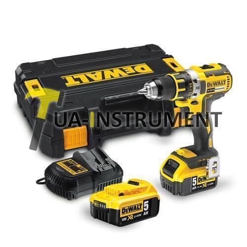 Дрель/шуруповерт DeWALT, бесщеточный, XR Li-Ion, 14.4V, 2 аккумулятора 5 А/ч, 57 Нм, патрон 1.5-13 м Кременчуг - изображение 1