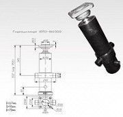 Гидроцилиндр  подъема платформы прицепа КАМАЗ  (СЗАП-8551-01) 3-х штоковый Мелитополь