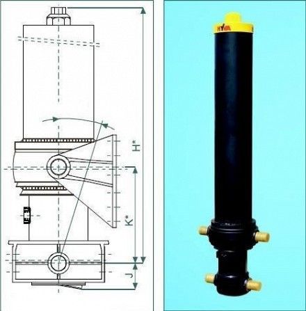 Гидроцилиндр подьема кузова HYVA FC-169-5-07130-000A-K0343 5 штоковый Мелитополь - изображение 1