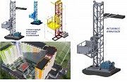 Н-65,67,70 м, г/п 1000 кг, 1 тонна. Подъёмники Грузовые Мачтовые Строительные Секционные Черкассы