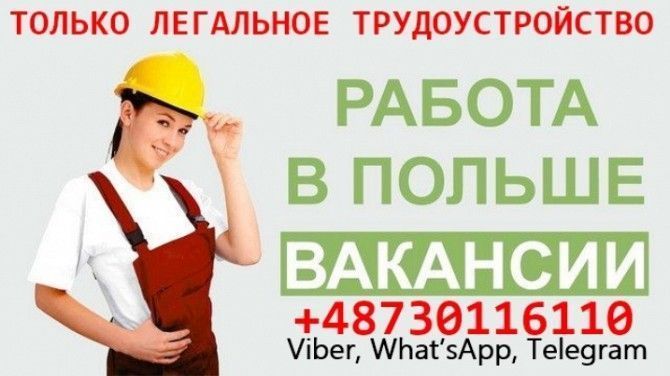 Мужчинам и женщинам, легальные вакансии в Польше. Київ - изображение 1