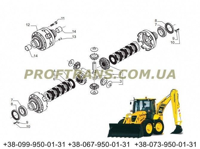 Сателиты KOMATSU WB97S коматсу дифференциал ca0140478, 066165, 140478 Киев - изображение 1