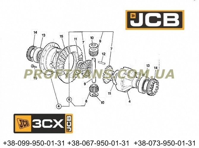 448/23500 дифференциал JCB CX3 Киев - изображение 1