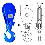 Блок однороликовый с крюком (Heavy Duty) Харьков
