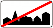 Знак дорожный "5.63.2. Конец плотной застройки" Харьков