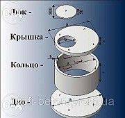 Железобетонные и бетонные кольца. Колодцы и сливные ямы - Новомосковск (Днепропетровская область) Новомосковск