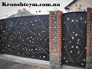 Красивые кованые ворота в дом в Киееве и Коростене. Киев