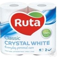 Бумага туалетная Ruta Classic белая 2-слойная 4шт Київ - изображение 1