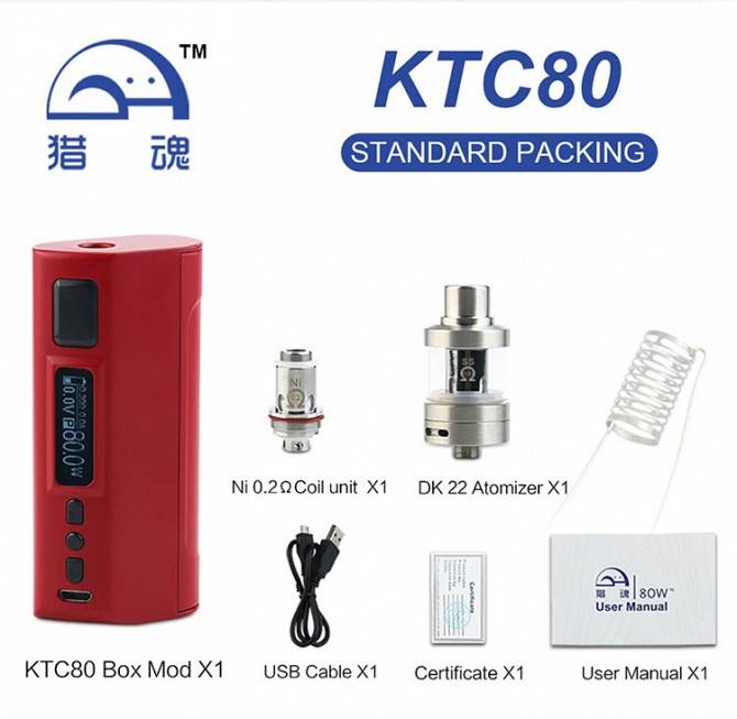 Электронная сигарета Kangside KTC80W mod adjustable 5-80W box mod KIT Днепр - изображение 1
