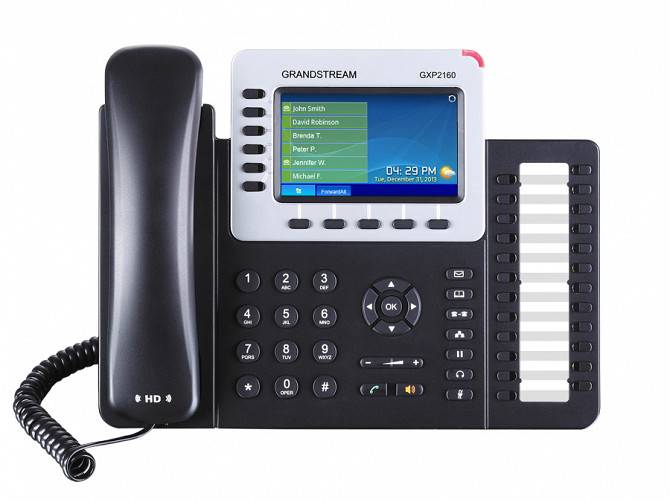 Grandstream GXP2160, ip-телефон, 6 SIP акаунтів, LCD, 24 BLF, Gigabit, USB, Bluetooth, PoE Київ - изображение 1