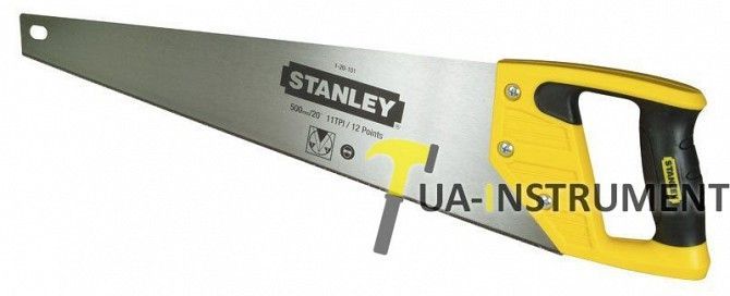 Ножовка по дереву 500мм 11TPI универсальный закаленный зуб STANLEY 1-20-101 Кременчуг - изображение 1