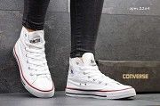 Женские высокие кеды Converse белые 2264 Мелитополь
