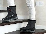 Женские дутики зимние серые с черным 8705 Мелитополь