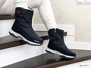 Женские дутики зимние темно синие с красным 8697 Мелитополь