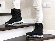 Женские дутики зимние черные с белым и красным Columbia 8699 Мелитополь