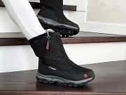 Женские дутики зимние черные с серым 8704 Мелитополь