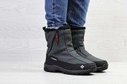Женские зимние дутики серые с черным 6922 Мелитополь