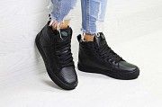 Женские зимние кеды черные Vans 6661 Мелитополь