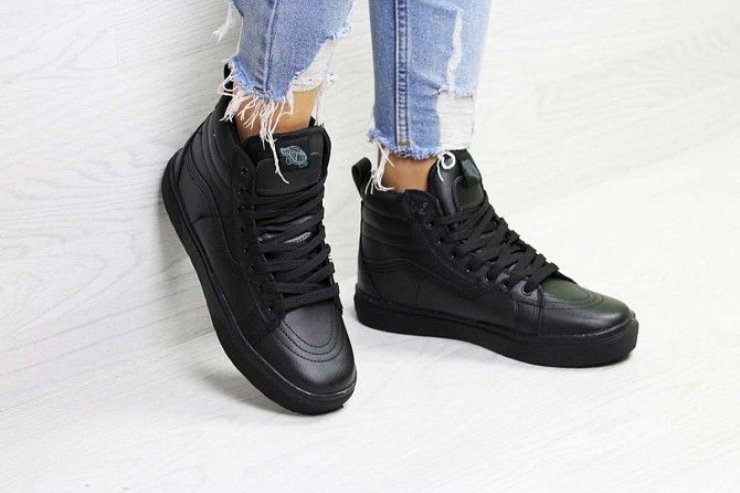 Женские зимние кеды черные Vans 6661 Мелитополь - изображение 1