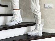 Женские зимние кроссовки белые Nike 8561 Мелитополь