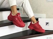 Женские зимние кроссовки красные Fila 8625 Мелитополь