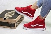 Женские зимние кроссовки красные Vans 6785 Мелитополь