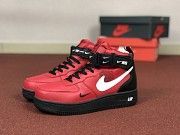 Женские зимние кроссовки красные с черным Nike Air Force 8597 Мелитополь