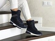 Женские зимние кроссовки темно синие Adidas 8529 Мелитополь