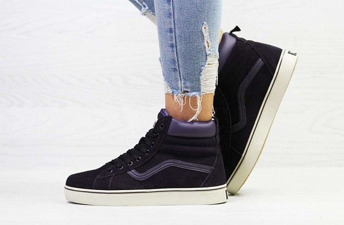 Женские зимние кроссовки фиолетовые Vans 6786 Мелитополь - изображение 1
