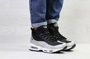 Женские зимние кроссовки черные с серым Nike 95 6978 Мелитополь