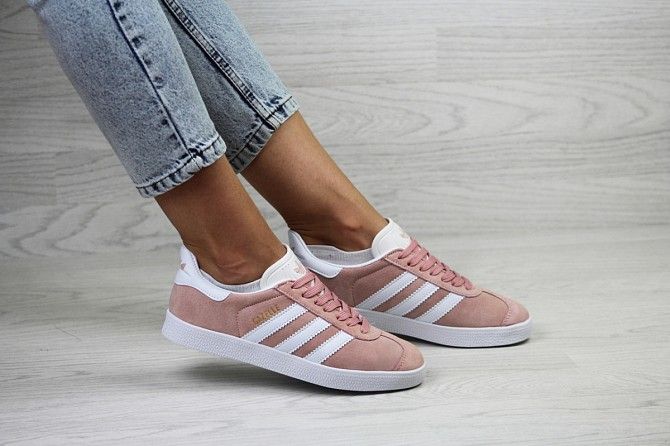 Женские кеды пудра с белым Gazelle 8043 Мелитополь - изображение 1