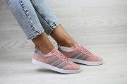Женские кеды пудра с серым Adidas Gazelle 8041 Мелитополь