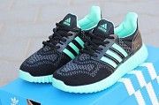 Женские кроссовки Adidas Ultra boost черные с мятным 2027 Мелитополь