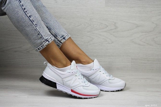 Женские кроссовки белые New Balance 574 8432 Мелитополь - изображение 1