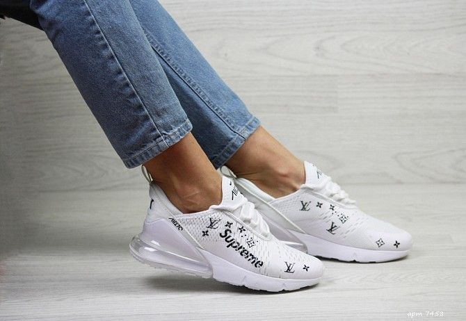 Женские кроссовки белые Nike Air Max 270 x Supreme 7458 Мелитополь - изображение 1