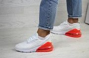 Женские кроссовки белые с оранжевым Air Max 270 7819 Мелитополь