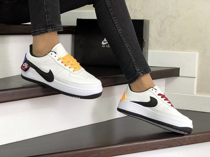 Женские кроссовки белые с черным Air Force 1 Jester XX 8763 Мелитополь - изображение 1