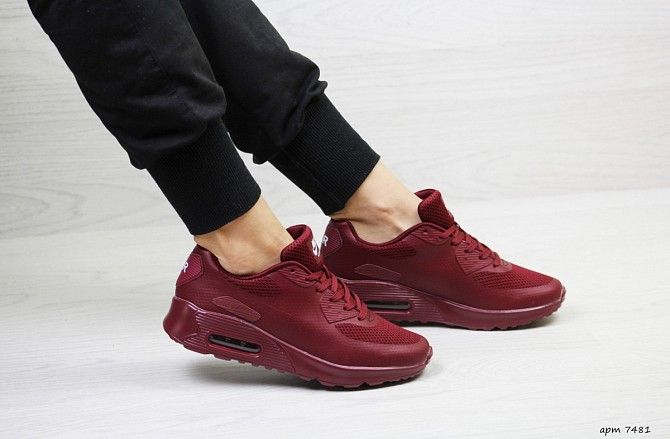 Женские кроссовки бордовые Air Max Hyperfuse 7481 Мелитополь - изображение 1