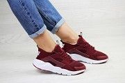 Женские кроссовки бордовые Nike Huarache 7901 Мелитополь