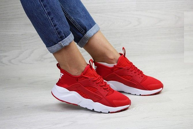 Женские кроссовки красные Nike Huarache 7902 Мелитополь - изображение 1