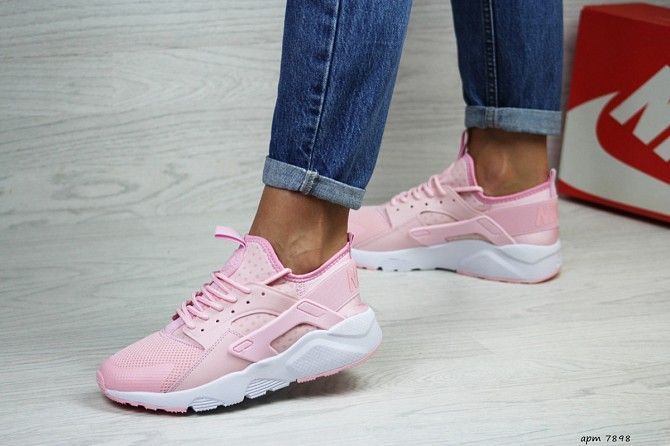Женские кроссовки розовые Huarache 7898 Мелитополь - изображение 1